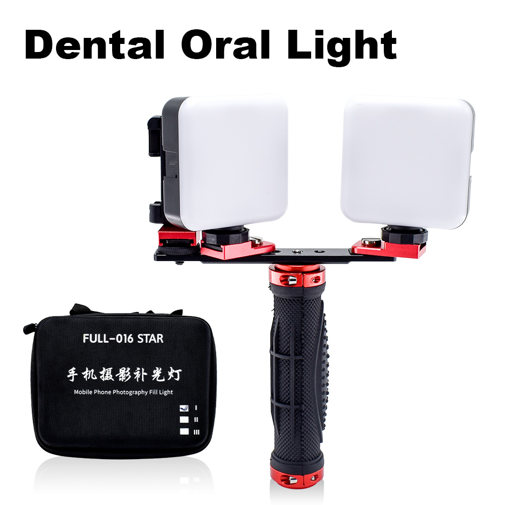 Photography Lighting Handheld - ไฟ LED สำหรับโทรศัพท์มือถือสำหรับถ่ายภาพ พร้อมขาตั้งกล้องแบบมือถือ ไฟวงแหวนแบบพกพาสำหรับการถ่ายภาพช่องปากของทันตแพทย์