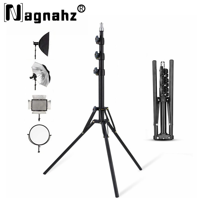 Photography Lighting Handheld - Nagnahz 78 ''ขาตั้งกล้อง, ขาตั้งกล้องอลูมิเนียมอัลลอยด์พับได้พกพาได้ขาตั้งแฟลชเมาท์