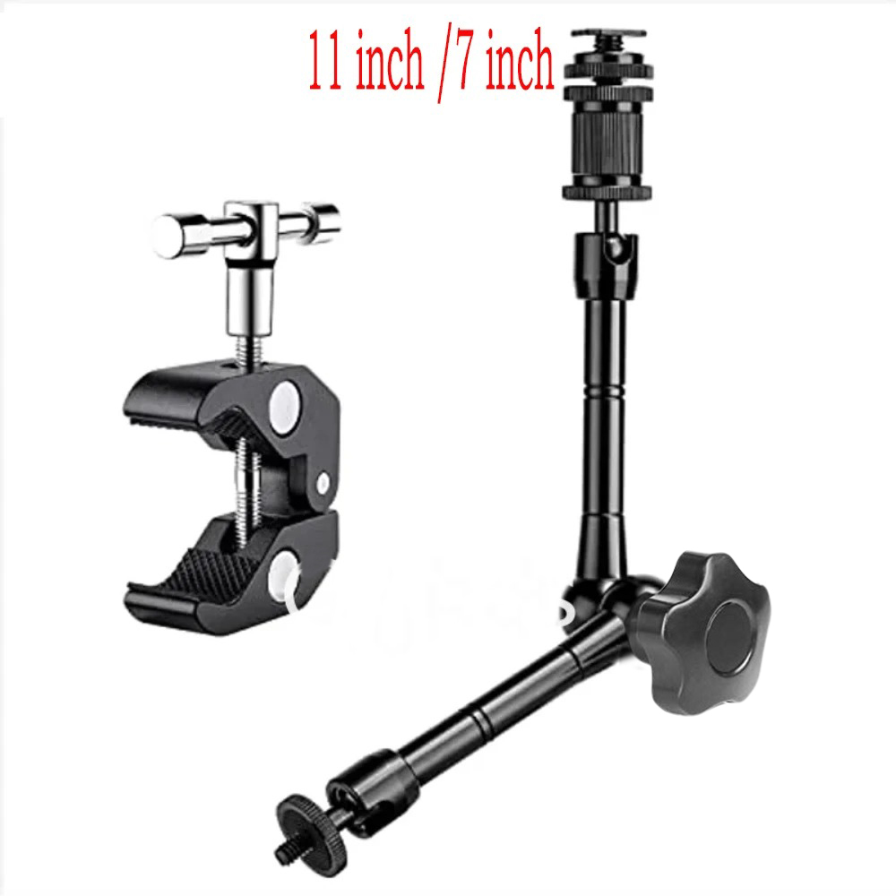 Photography Lighting Description - แขนมหัศจรรย์แบบประกบ7นิ้วหรือ11นิ้ว + ตัวยึดสุดพิเศษสำหรับกล้อง DSLR Rig ให้กับหน้าจอ