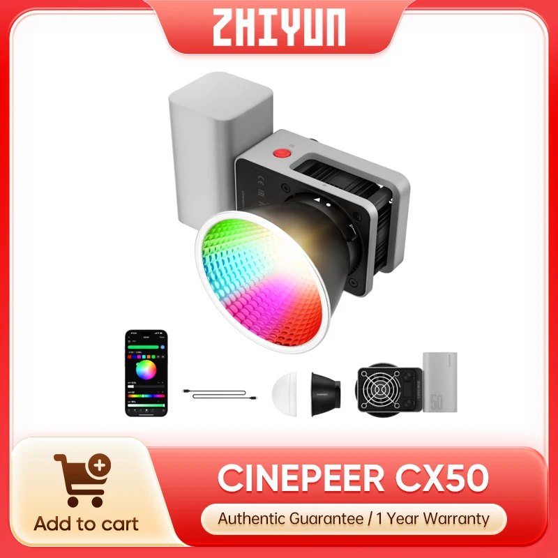 ไฟวิดีโอ Zhiyun CINEPEER CX50  - Photography Lighting Kit Portable บทวิจารณ์และราคา