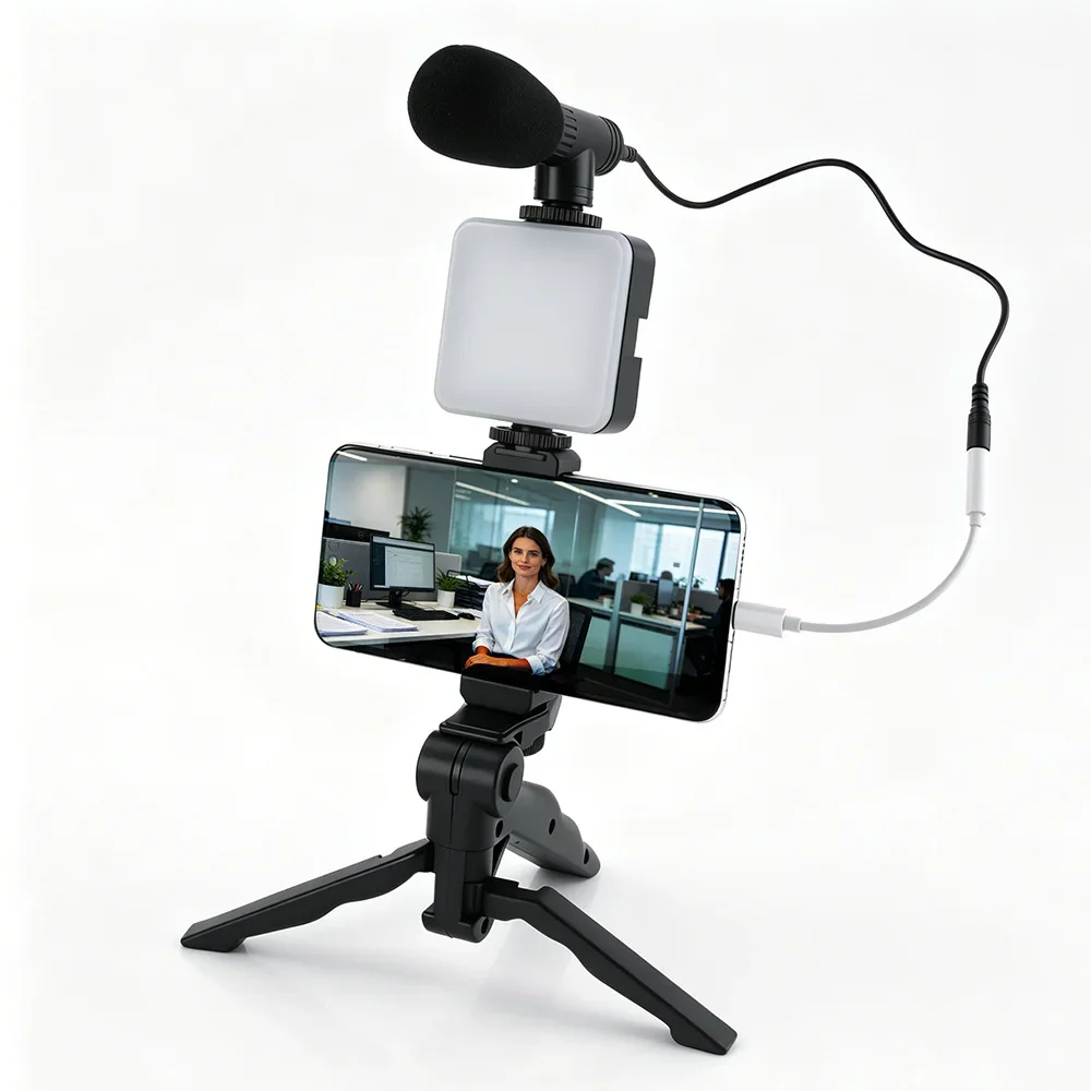 ชุดอุปกรณ์วิดีโอบล็อกสำหรับสมา - Photography Lighting Kit Portable บทวิจารณ์และราคา