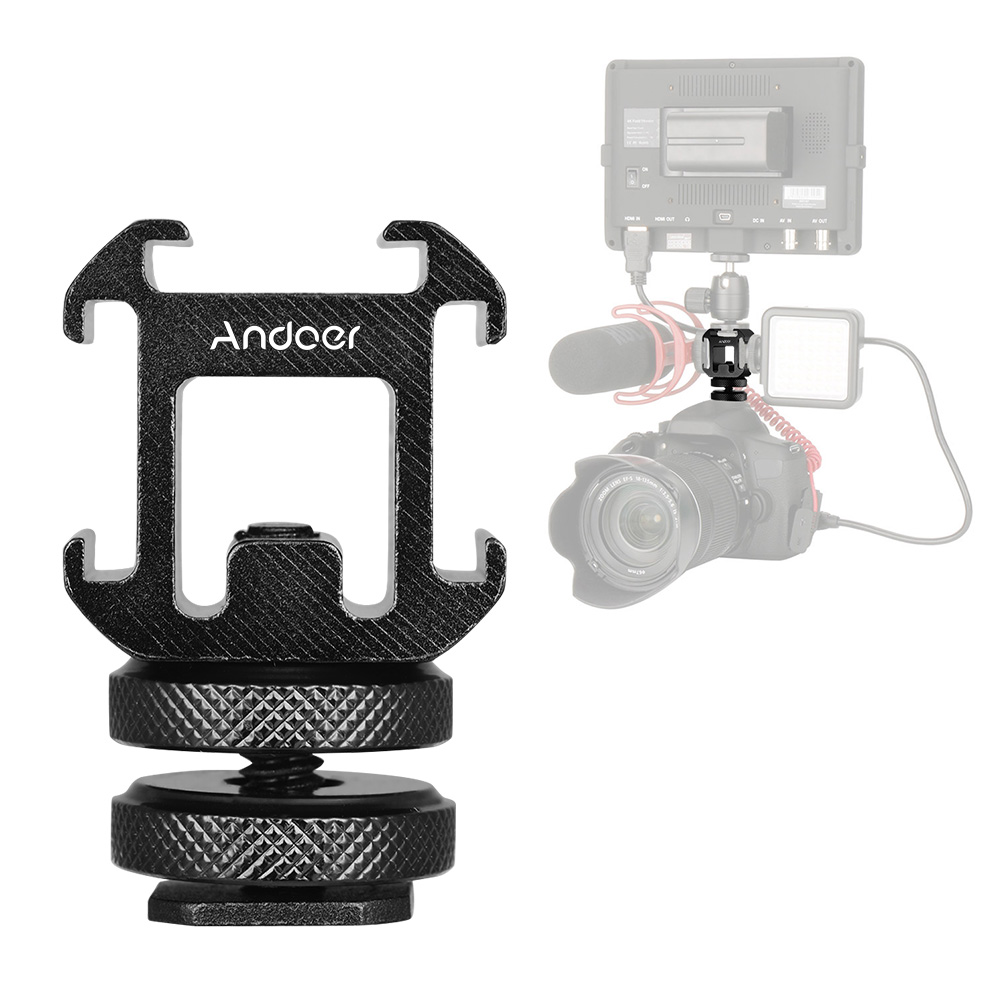 Andoer 3 Cold Shoe Mount Adapt - Photography Lighting Description บทวิจารณ์และราคา