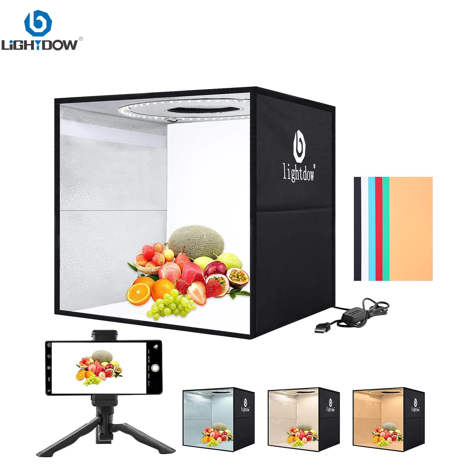 กล่องไฟถ่ายภาพแบบปรับความสว่าง - Photography Lighting Kit Portable บทวิจารณ์และราคา