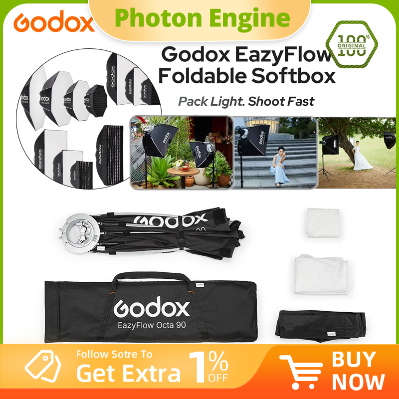 Godox ซีรีส์ EazyFlow ซอฟต์บ็อ - Photography Lighting Handheld บทวิจารณ์และราคา